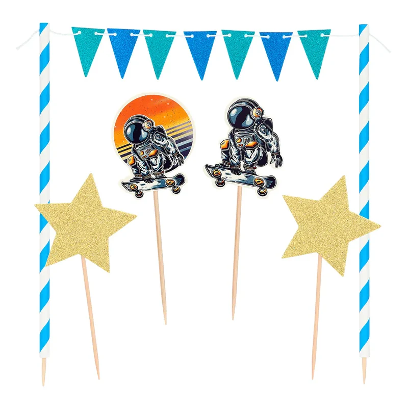 Taartdecoratie kit Space