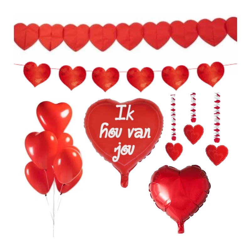 Versiering pakket Valentijnsdag Rood - 4.2