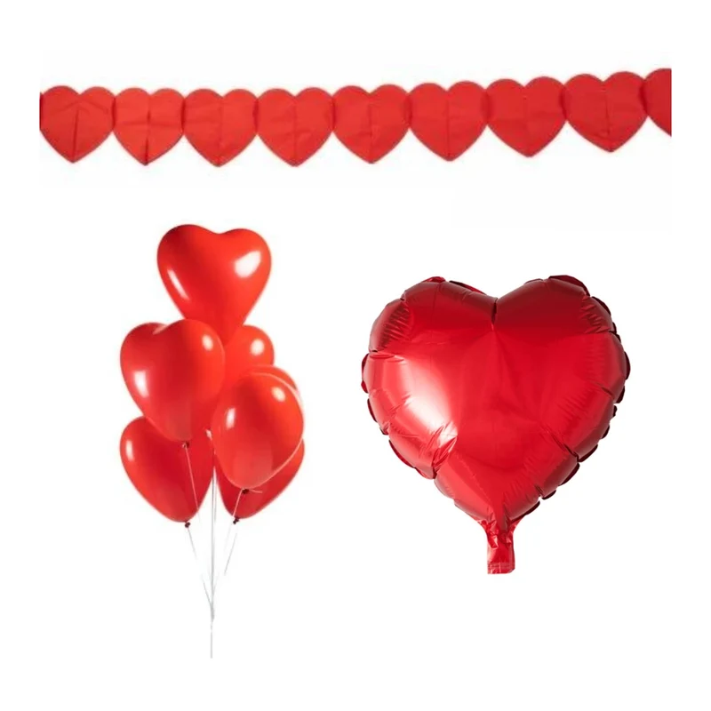 Versiering pakket Valentijnsdag Rood - 1.1
