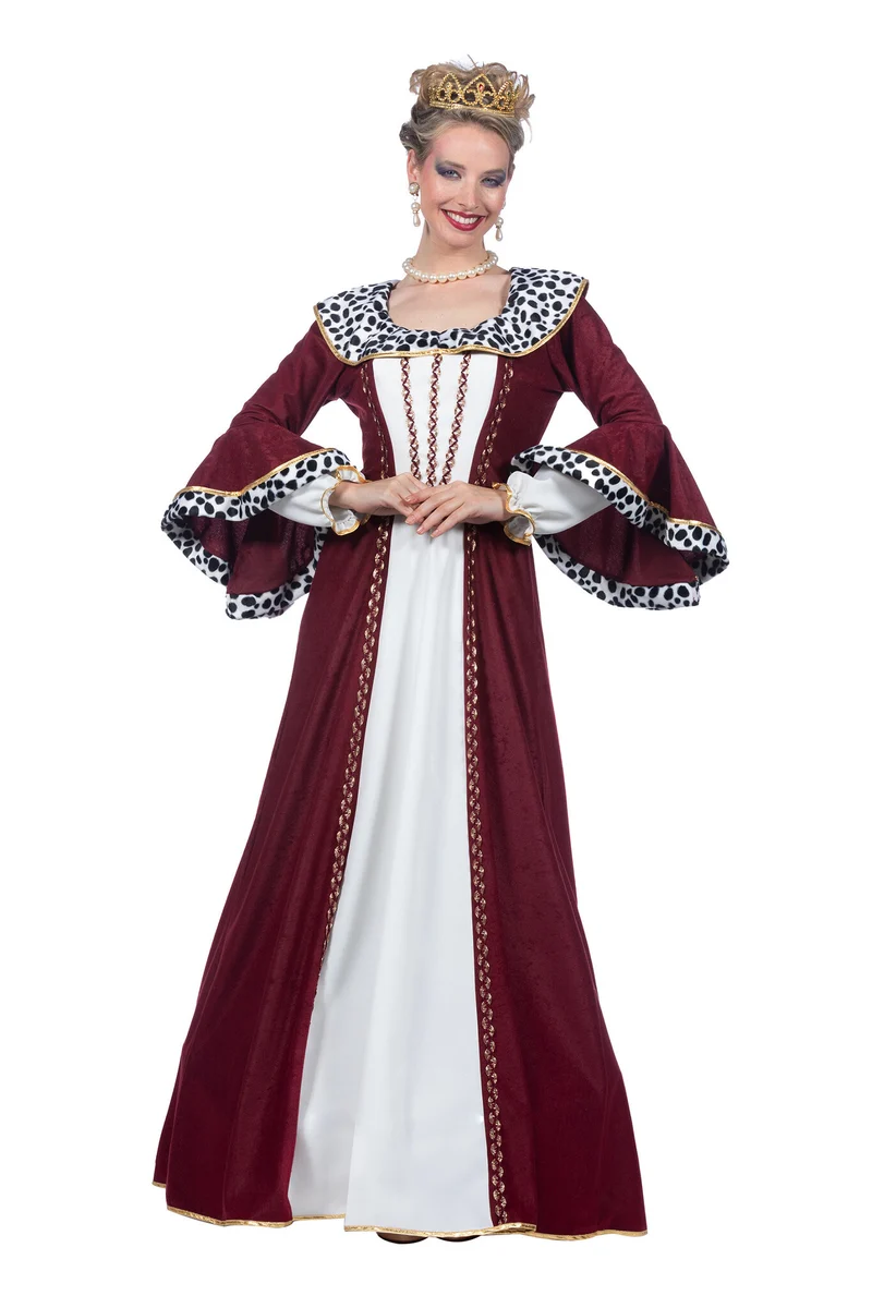 Luxe Koninginnen Jurk Bordeaux