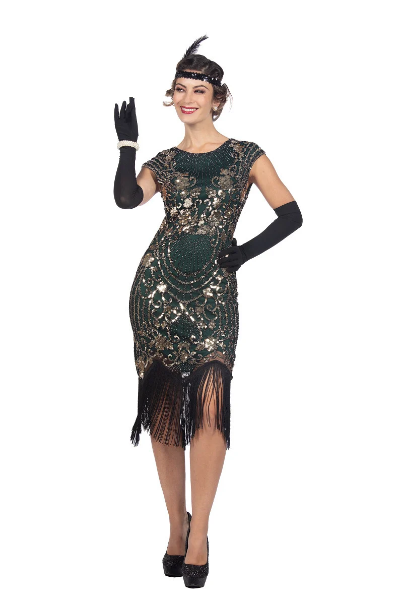 Charleston 20's Jurk Groen Premium