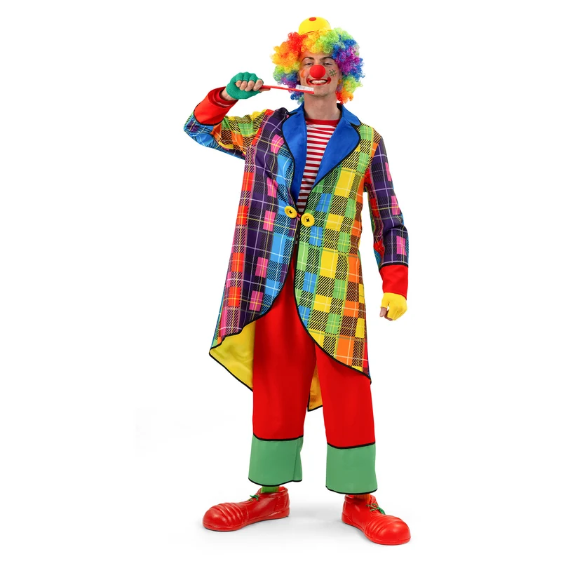 Regenboog Clownspak heren Rik