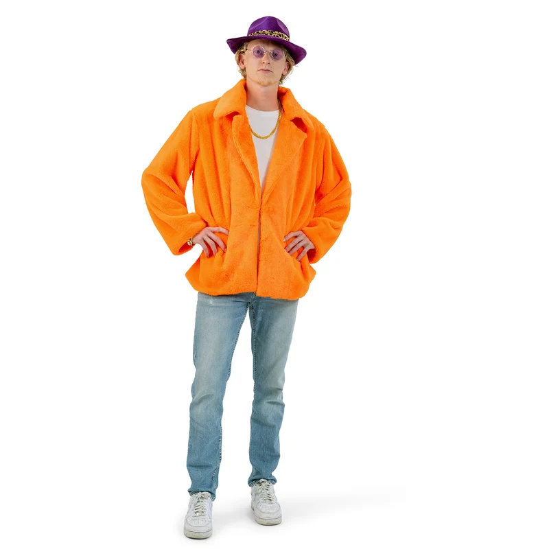 Oranje bontjas fluffy