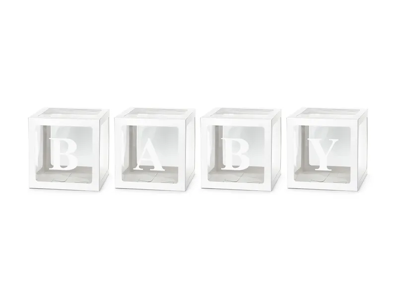 Ballonnen Box BABY Wit (30x30cm)