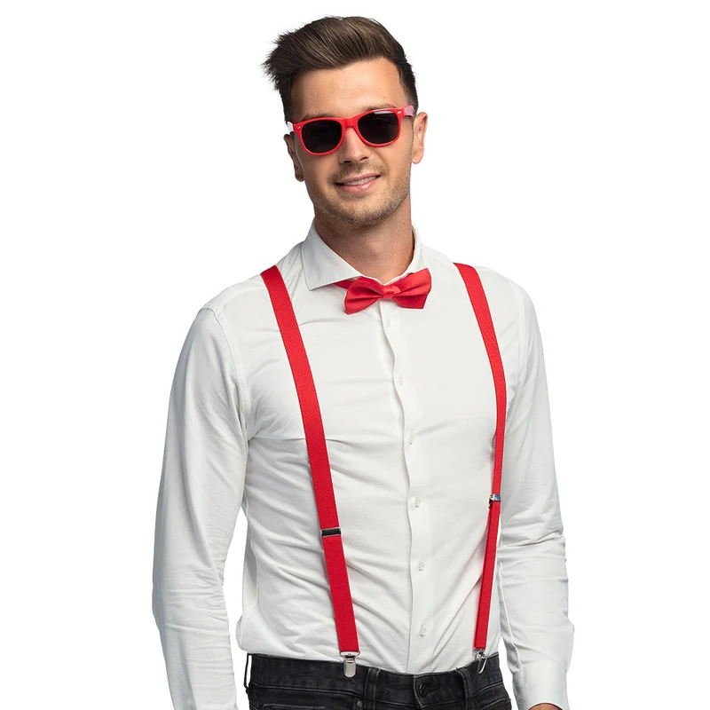 Party Accessoireset Stijlvol Rood 3-Delig