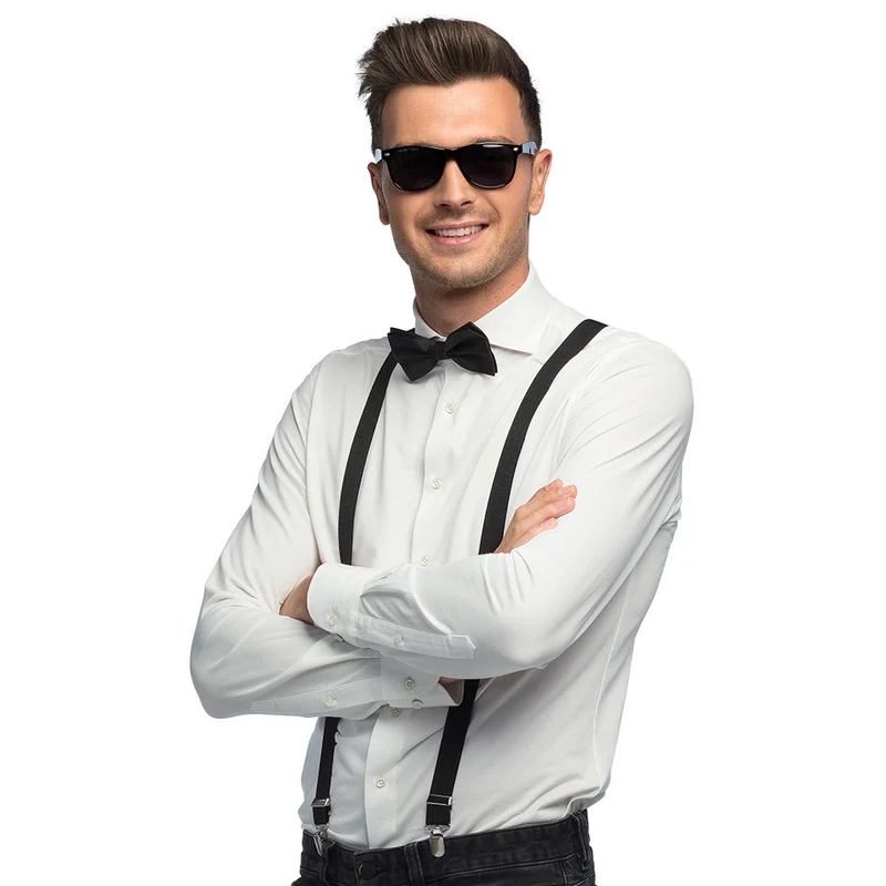 Party Accessoireset Stijlvol Zwart 3-Delig