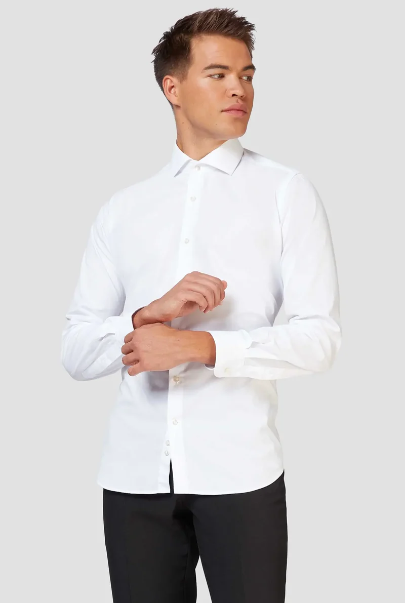Opposuits Basic Overhemd Wit Heren