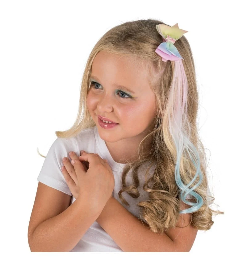 Eenhoorn Clip Met Blauw/Roze Haar