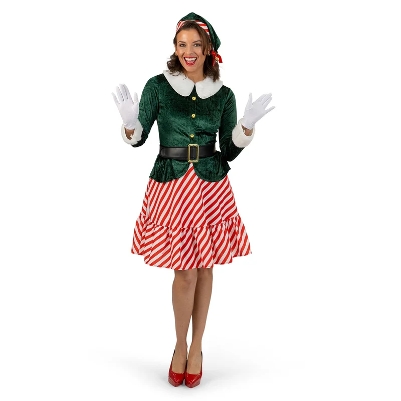 Kerstman Elf hulpje jurk dames