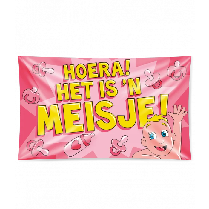 Gevelvlag Geboorte Meisje XXL