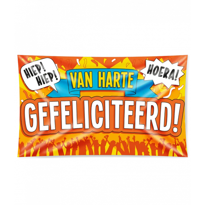 Gevelvlag Gefeliciteerd XXL