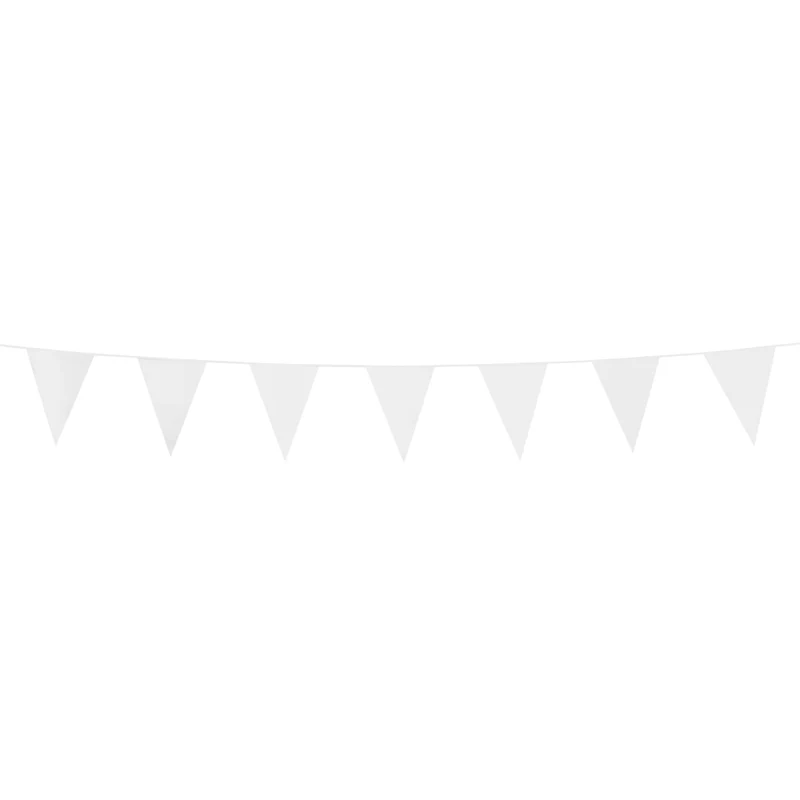 Witte Mini Vlaggenlijn - 3 Meter