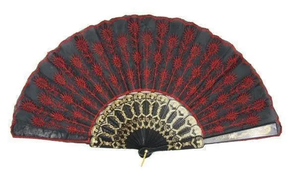 Waaier Embroidery rood