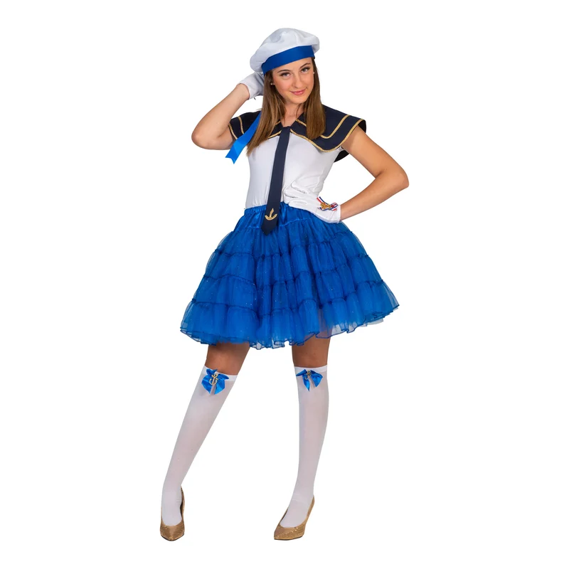 Blauwe petticoat Noor dames