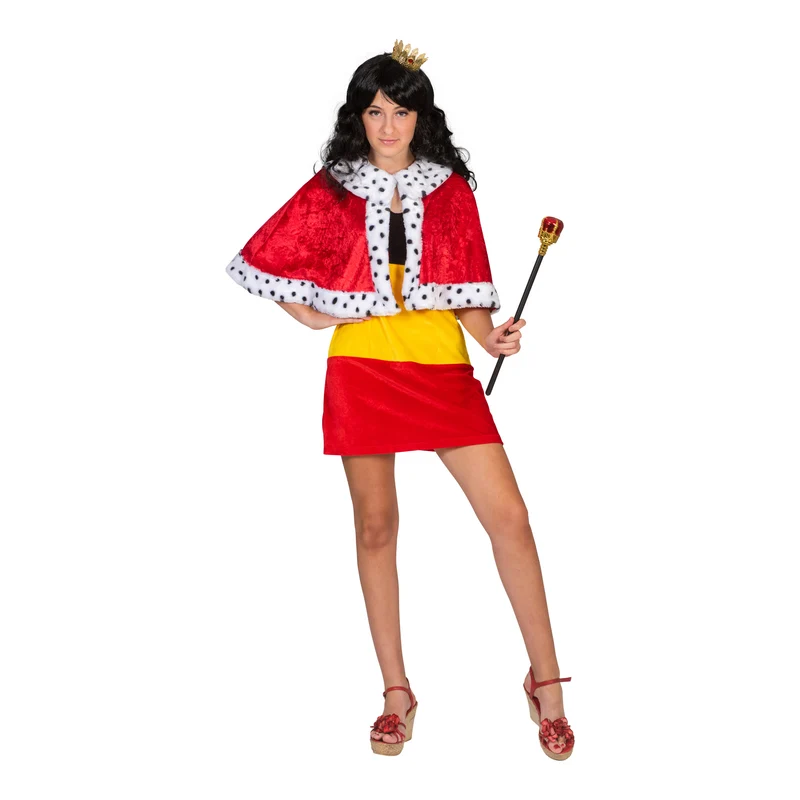 Koninginnen cape rood kort model