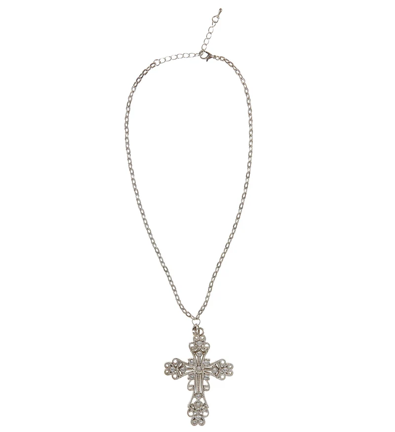 Ketting met kruis zilver