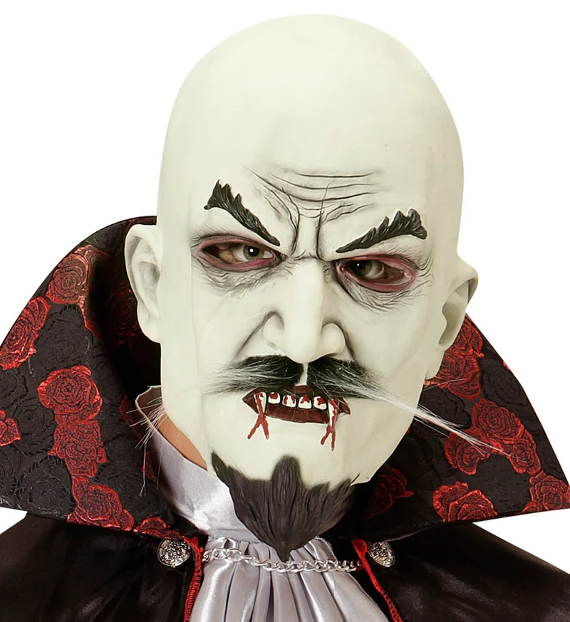 Horror vampier masker met snor