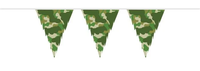 Vlaggenlijn Camouflage Leger (10m)
