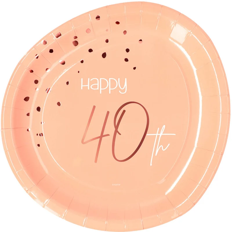 Borden 40 Jaar Elegant Blush (8st)