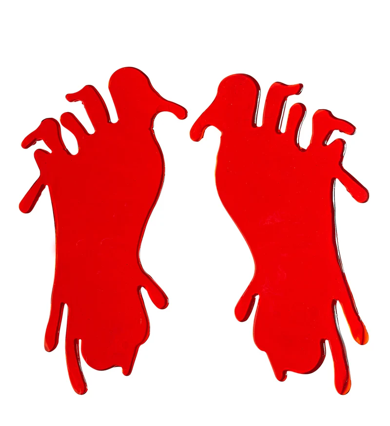 Sticker bloederige voeten