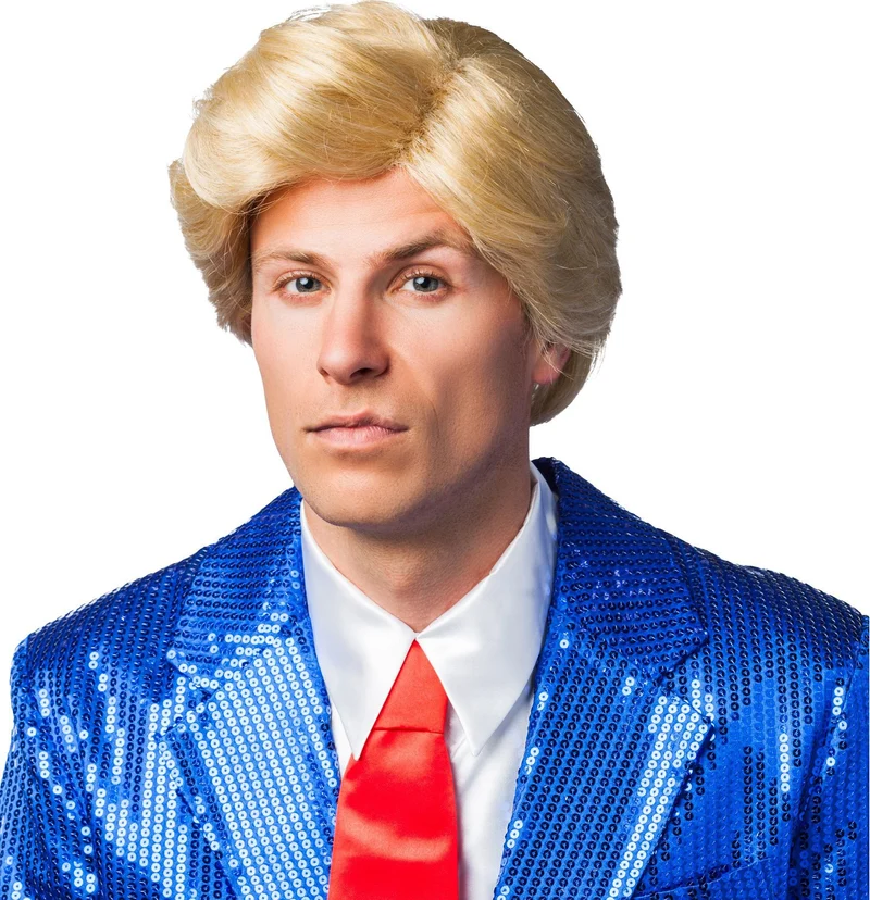 Blonde Amerikaanse Donald Pruik Heren