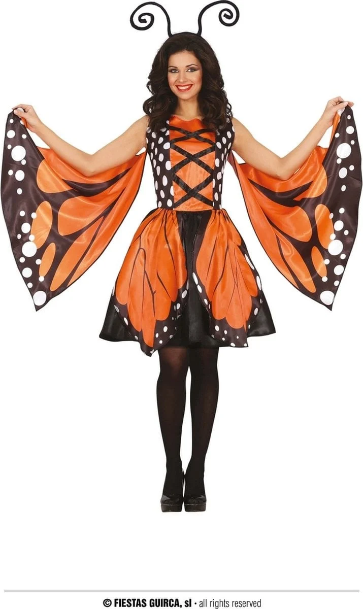 Vlinder Jurk Dames Oranje Amira