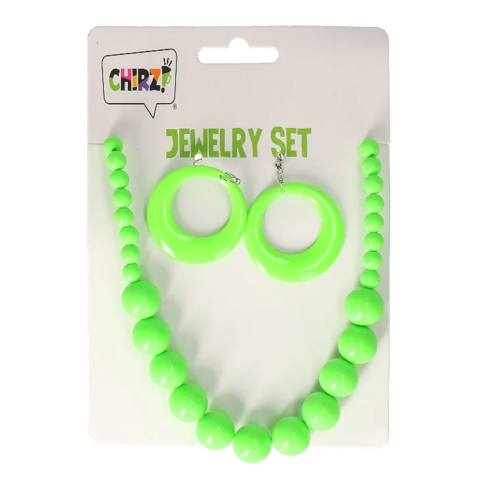 Sieradenset neon groen