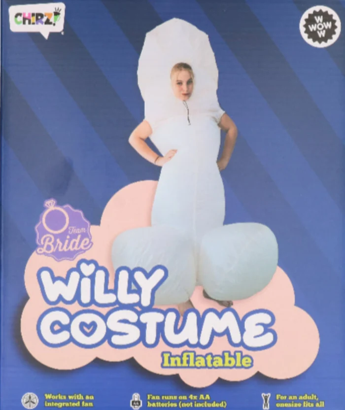 Kostuum Willy opblaasbaar