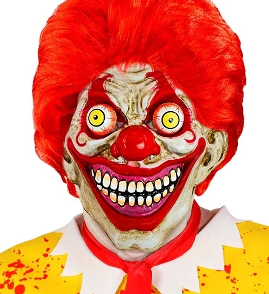 Masker met wiebelende ogen horror clown Liv