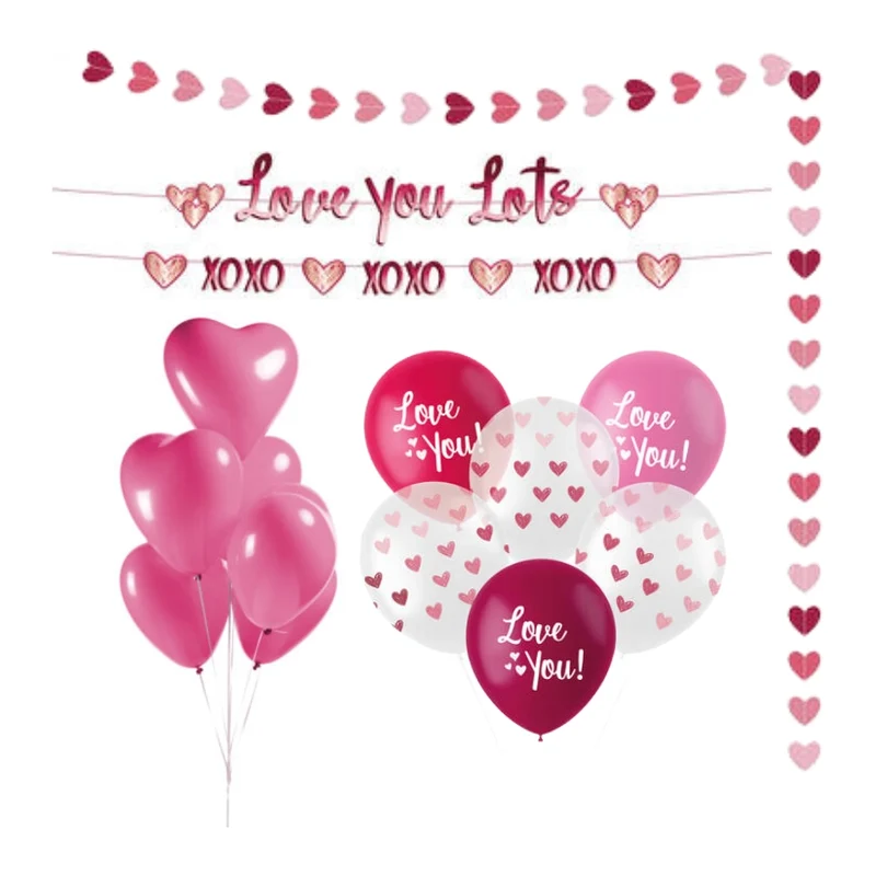 Versiering pakket Valentijnsdag Roze - 8