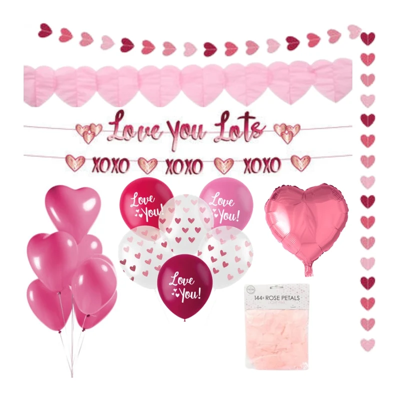 Versiering pakket Valentijnsdag Roze - 5.1