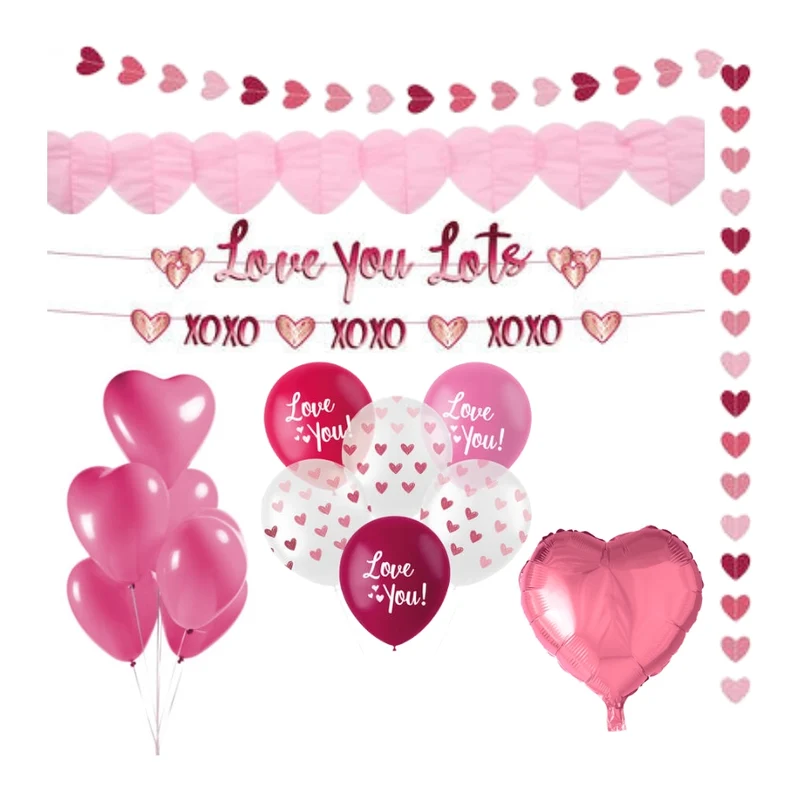 Versiering pakket Valentijnsdag Roze - 4