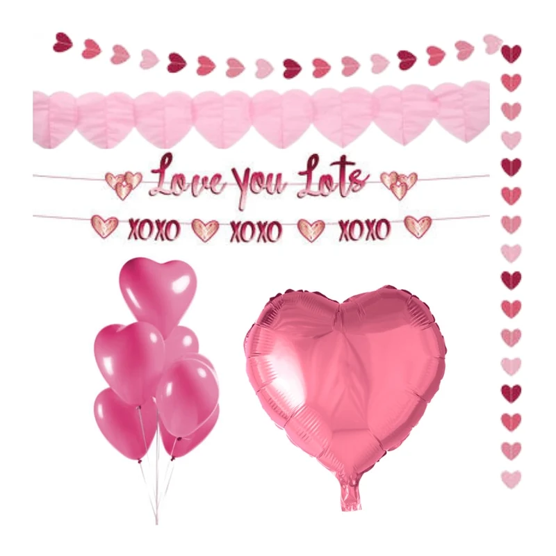 Versiering pakket Valentijnsdag Roze - 3