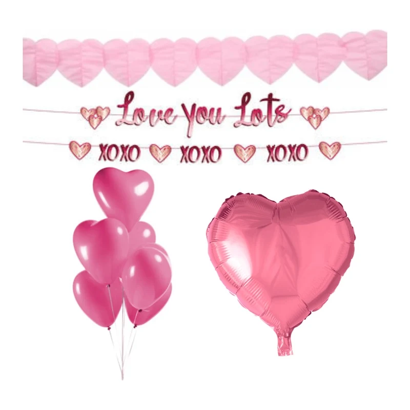 Versiering pakket Valentijnsdag Roze - 2