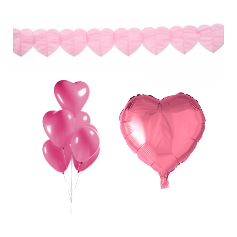 Versiering pakket Valentijnsdag Roze - 1