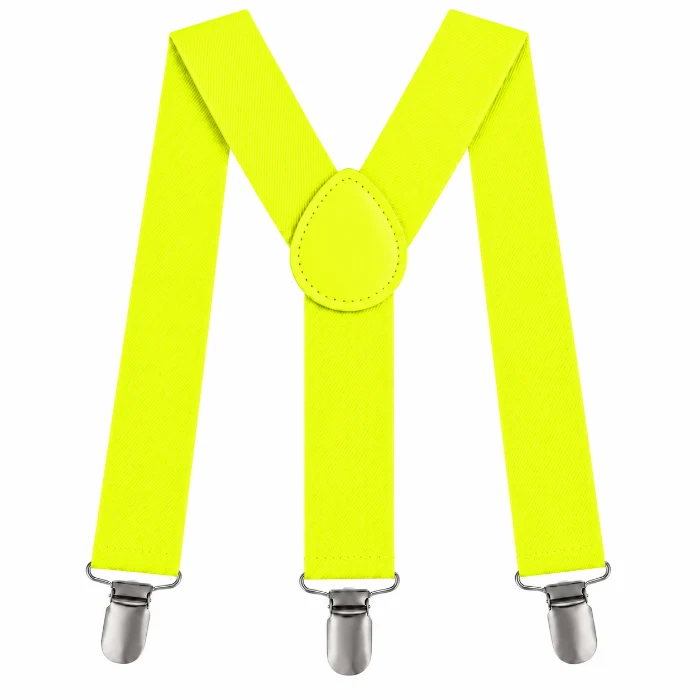 Bretels neon geel