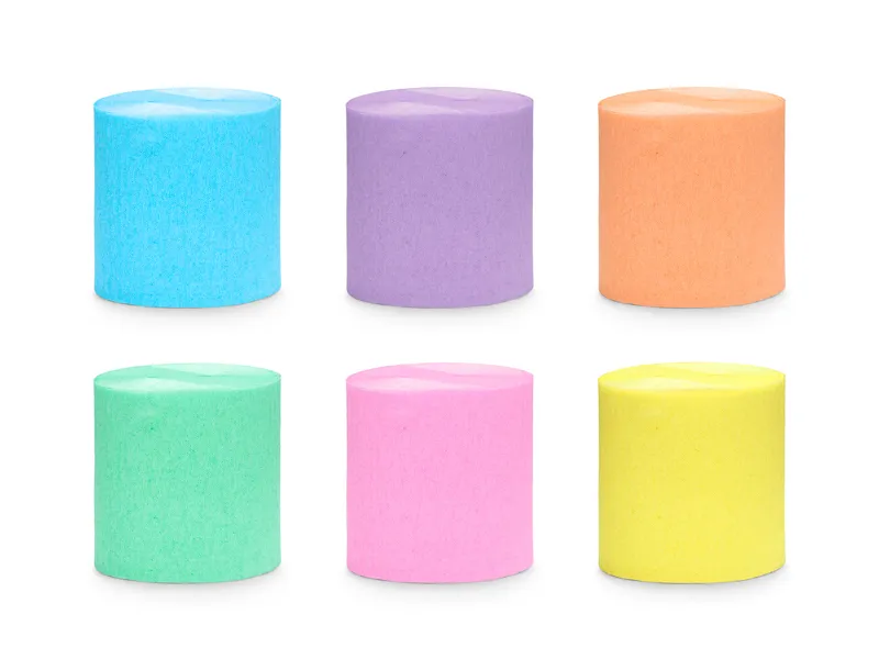 Crepe Papier Pastel Regenboog (6st)