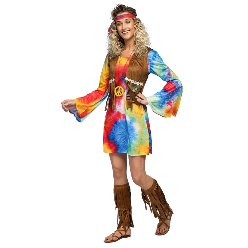 Vrouwenkostuum Hippie Breeze 5-delig