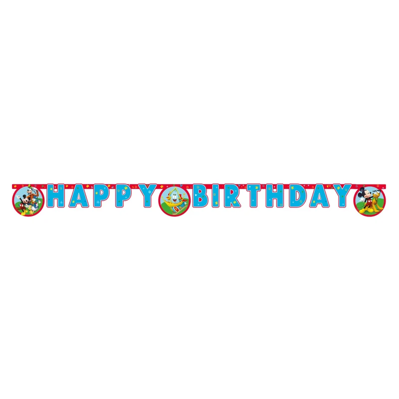 Mickey Mouse papieren Happy Birthday slinger Rock the House 2,3 meter