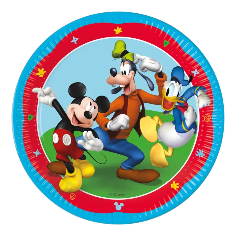 Mickey Mouse papieren borden Rock the House 23cm 8 stuks