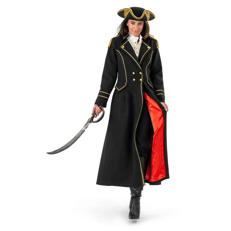 Luxe piraten jas zwart dames Liv