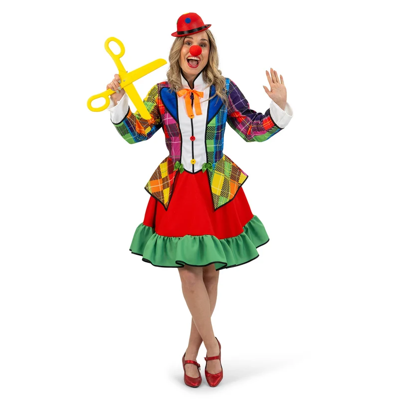 Regenboog Clownsjurk dames Rose