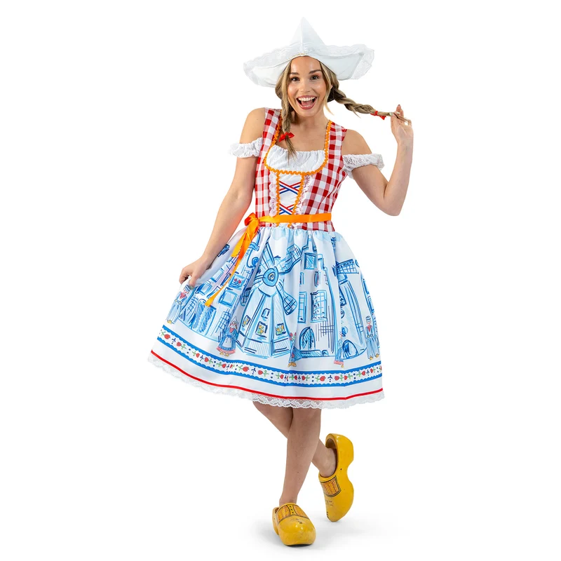 Volendamse jurk Delfts blauw dames