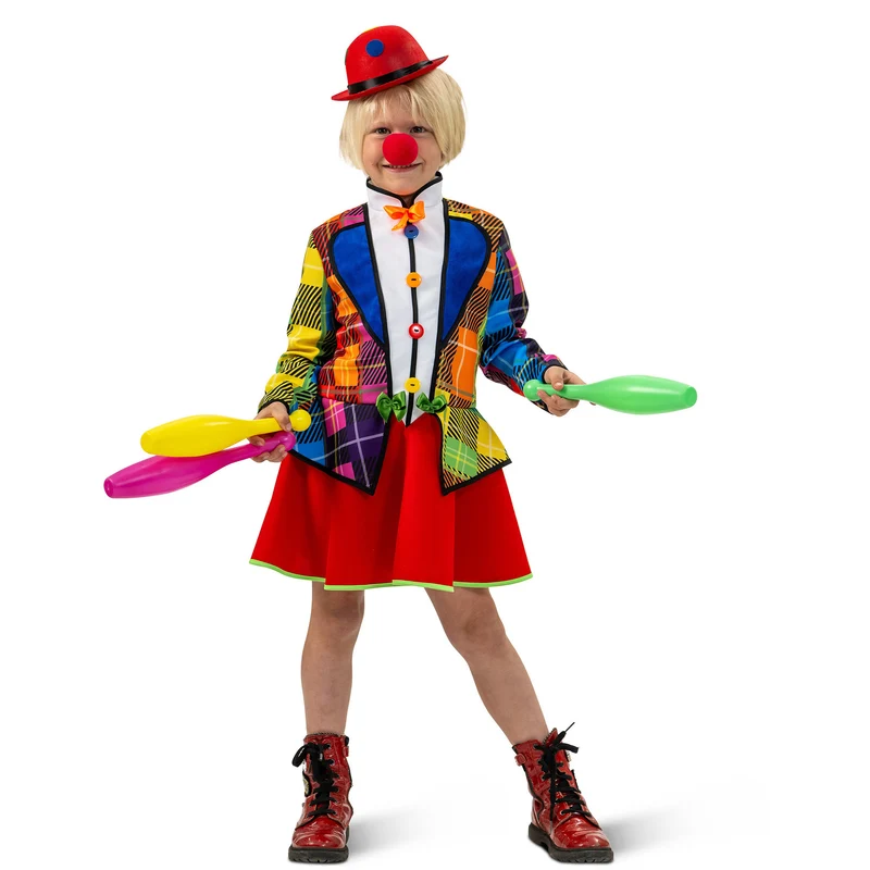 Regenboog jurk kind clown Rihanna