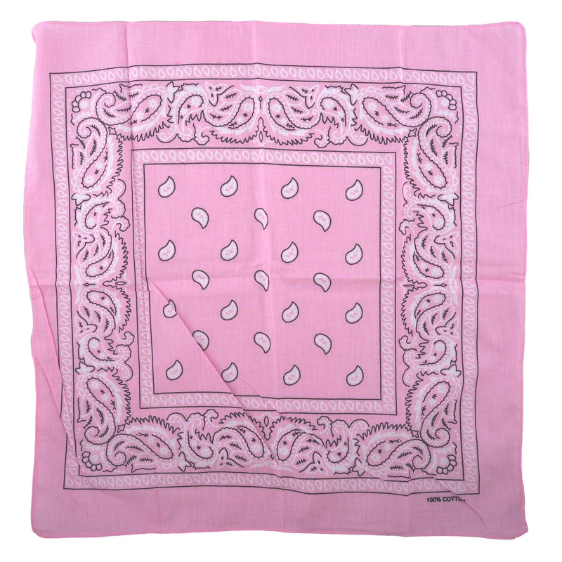 Bandana roze cowboy zakdoek 50x50cm