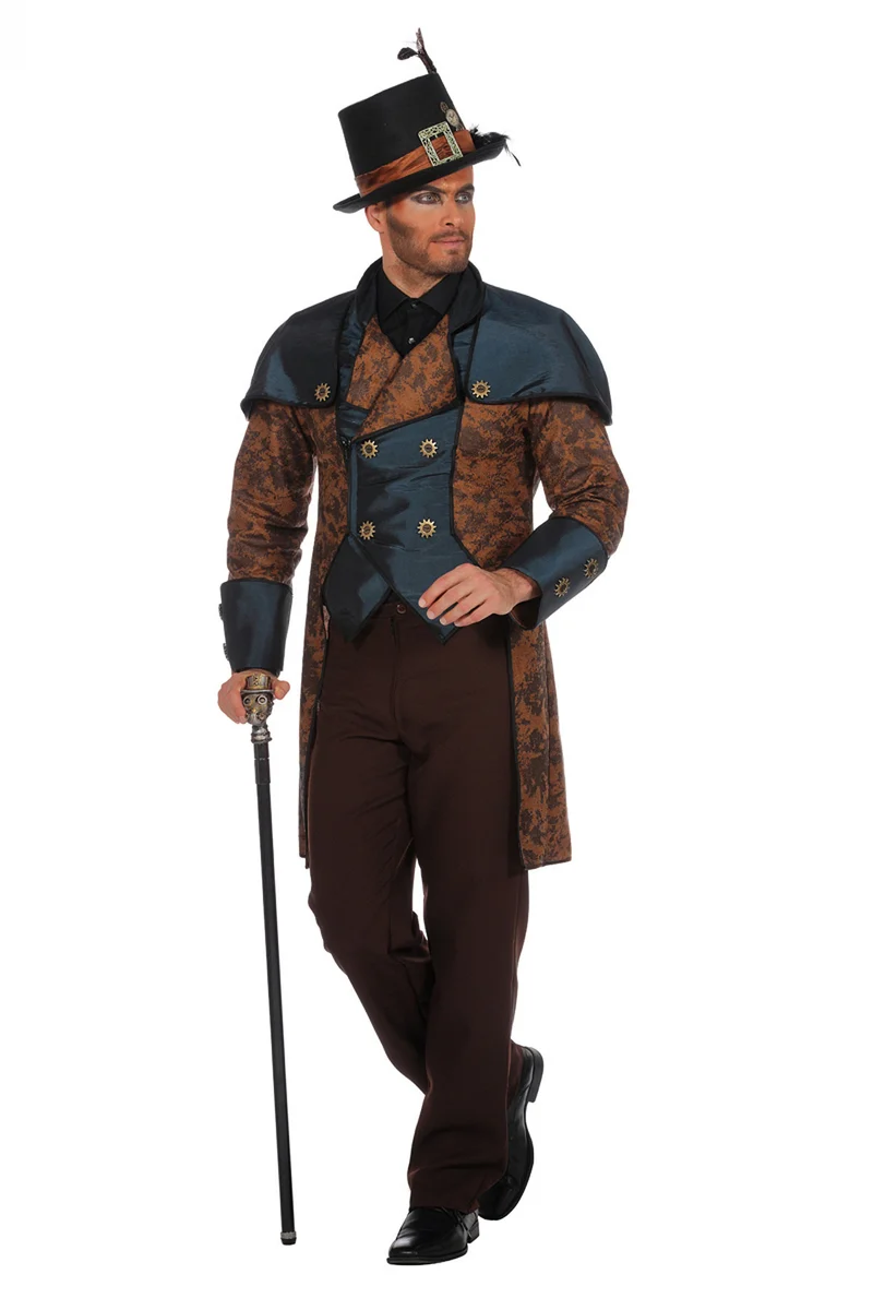 Steampunk Herenkostuum Blue Premium