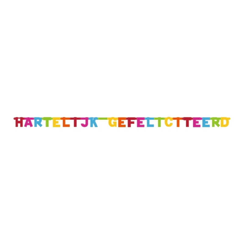 Letterslinger Hartelijk Gefeliciteerd - 2,5 meter