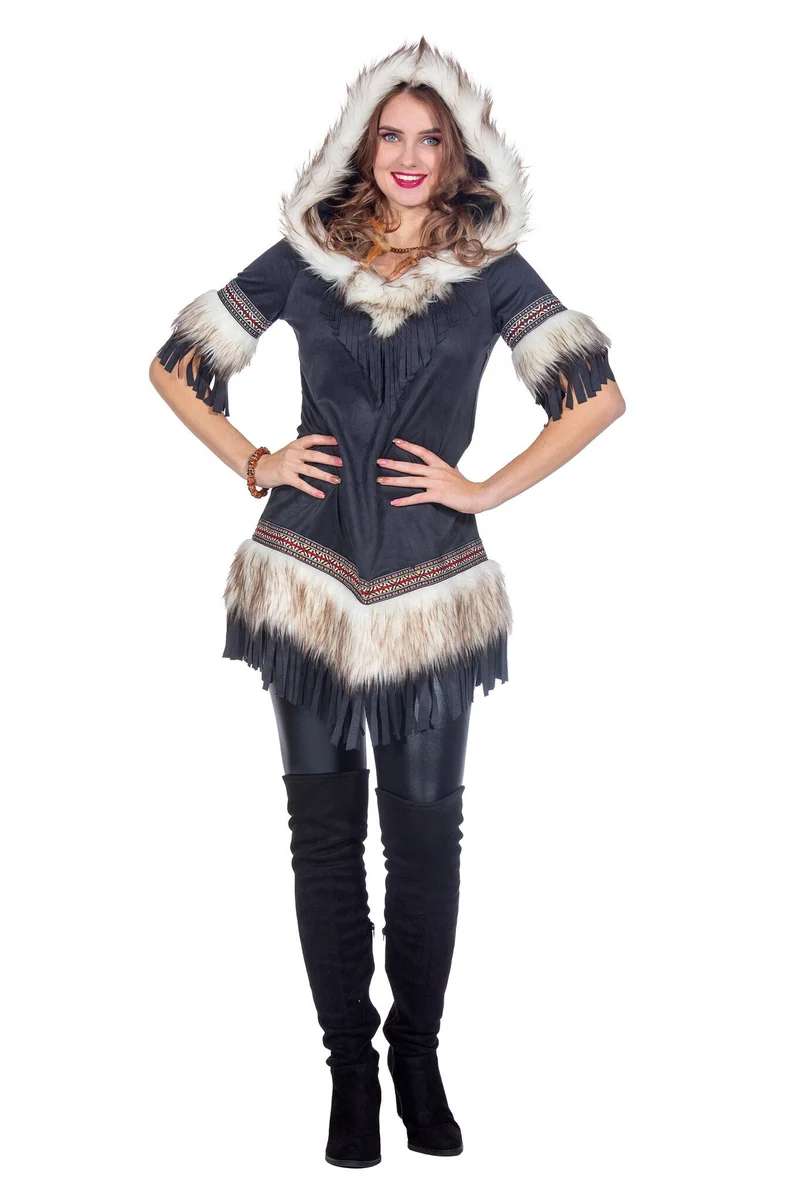 Luxe Eskimo Jurk Dames Donkerblauw