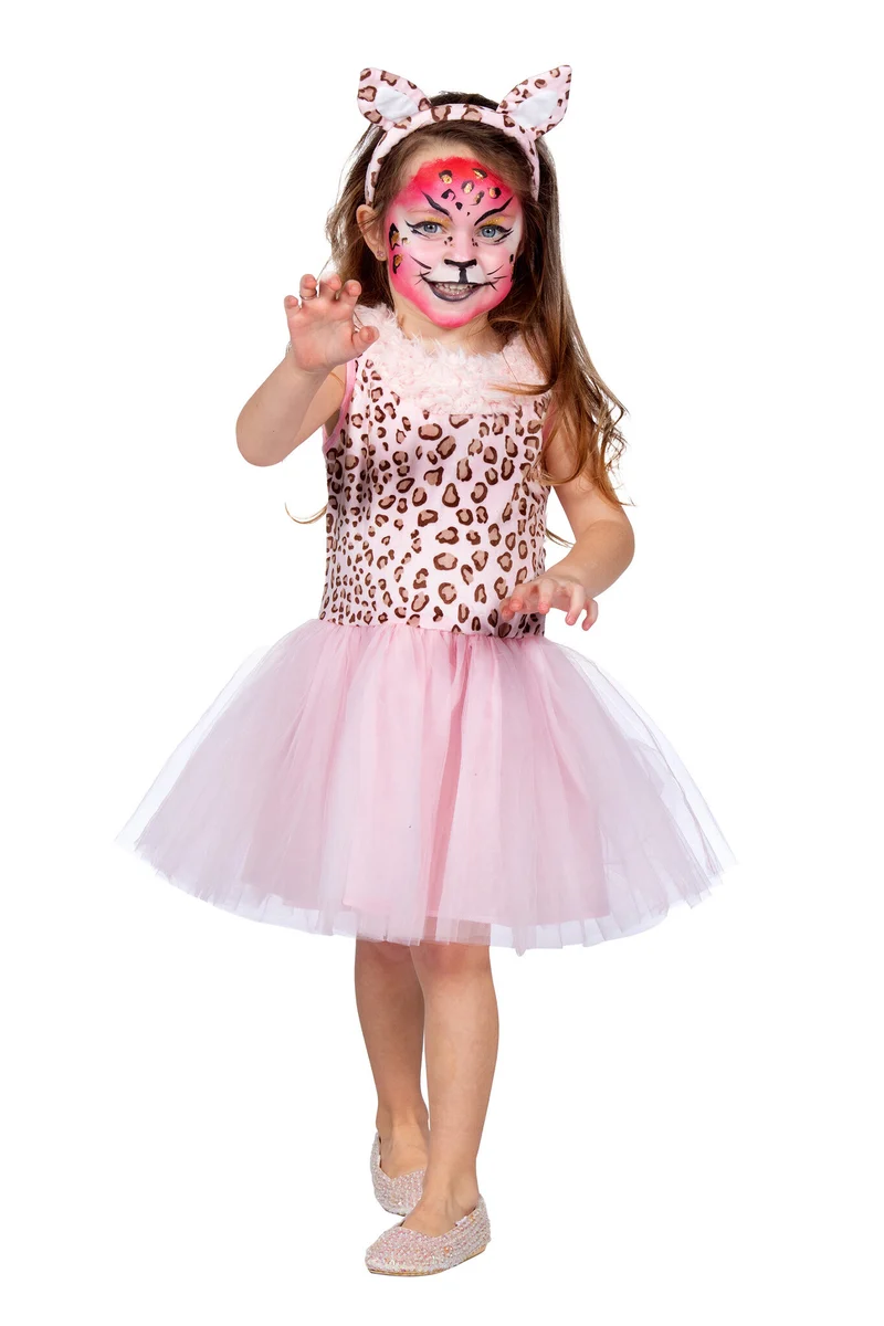 Jurkje Panterprint Meisje Roze