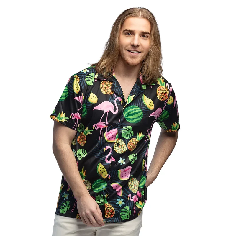 Hawaii Blouse Swinging Flamingo Heren